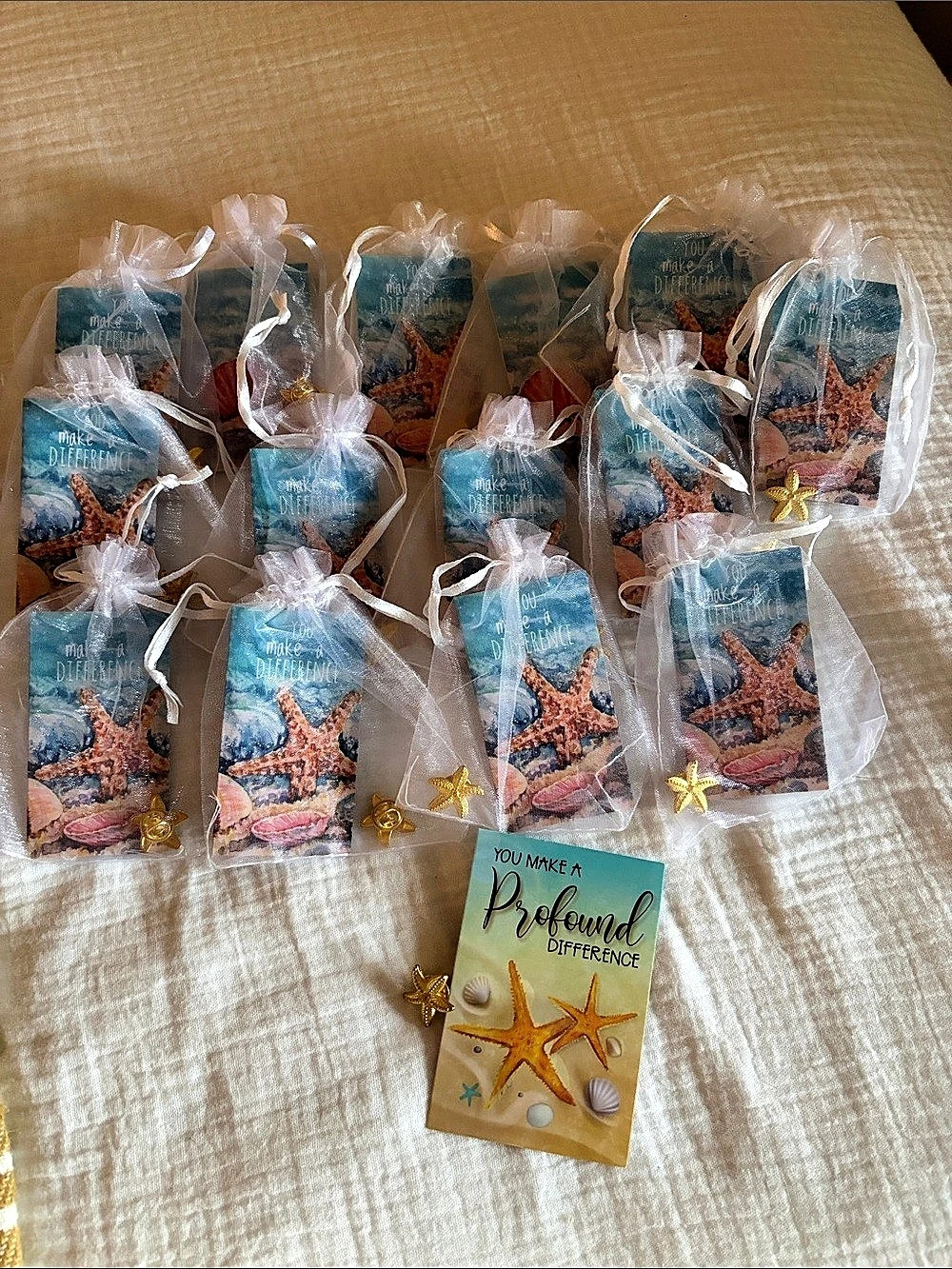15 pack Starfish Pin Set Blue & Gold NWT